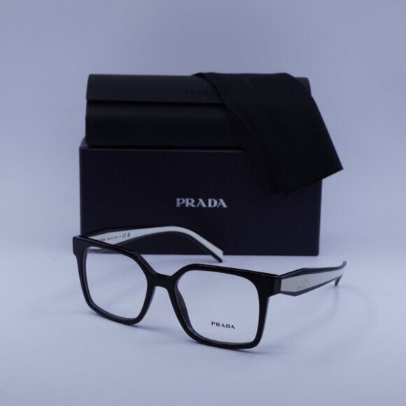Prada PRB03V 16K1O1 Eyeglasses Black 54mm Square Frame - Picture 9 of 9